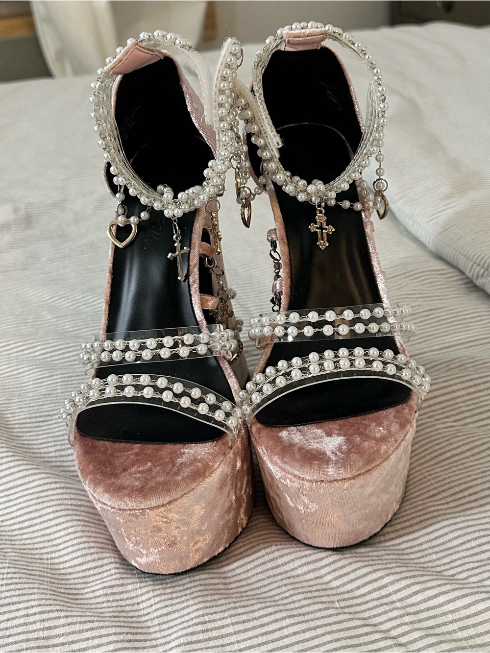 Sugar Thrillz HOLY REVELATION PLATFORM HEELS - Pink.Doll’s Kill
